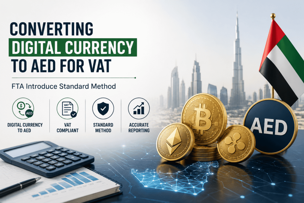 Converting Digital Currency to AED for VAT